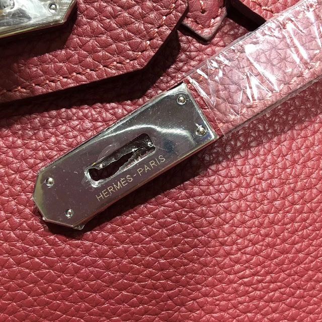 Hermes top togo leather birkin 30 bag H30-2 burgundy