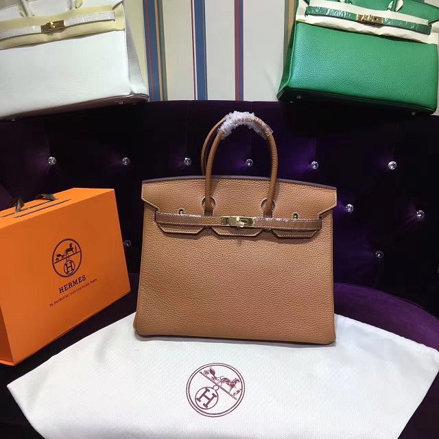 Hermes top togo leather birkin 30 bag H30-2 coffee