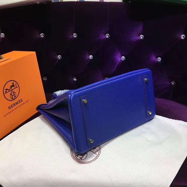 Hermes top togo leather birkin 30 bag H30-2 electric blue