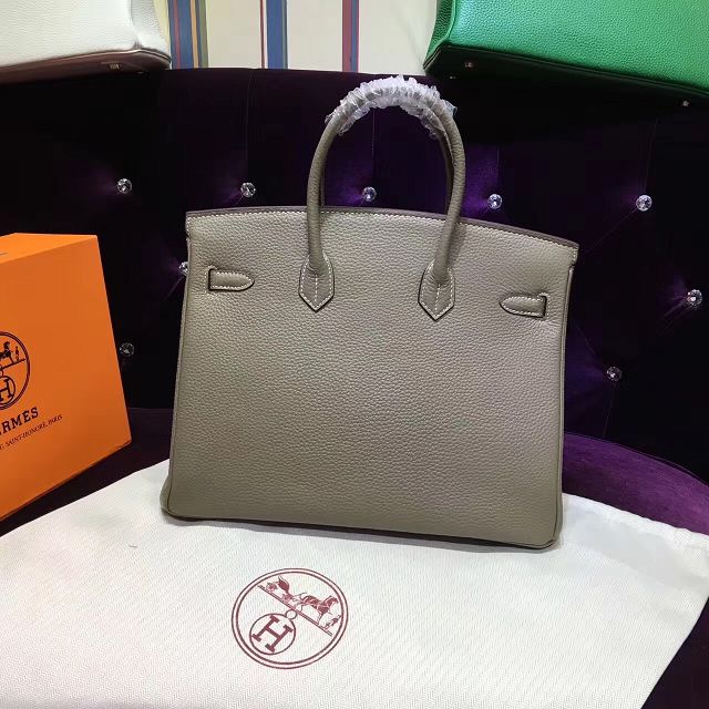 Hermes top togo leather birkin 30 bag H30-2 gray