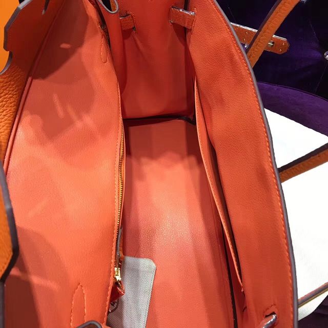 Hermes top togo leather birkin 30 bag H30-2 orange