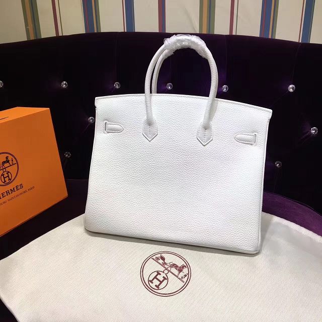 Hermes top togo leather birkin 30 bag H30-2 white