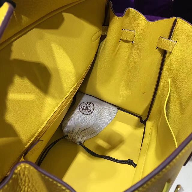 Hermes top togo leather birkin 30 bag H30-2 yellow