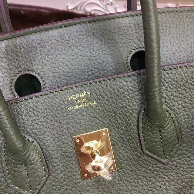 Hermes top togo leather birkin 35 bag H35-2 blackish green