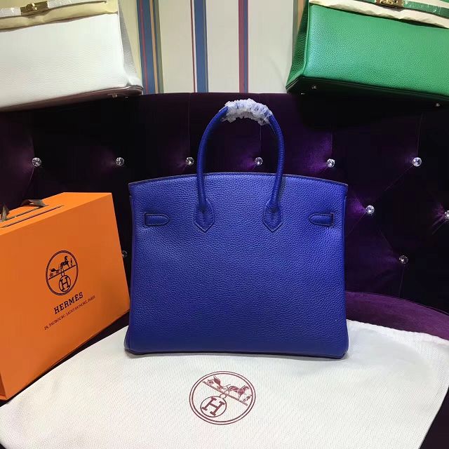 Hermes top togo leather birkin 35 bag H35-2 electric blue