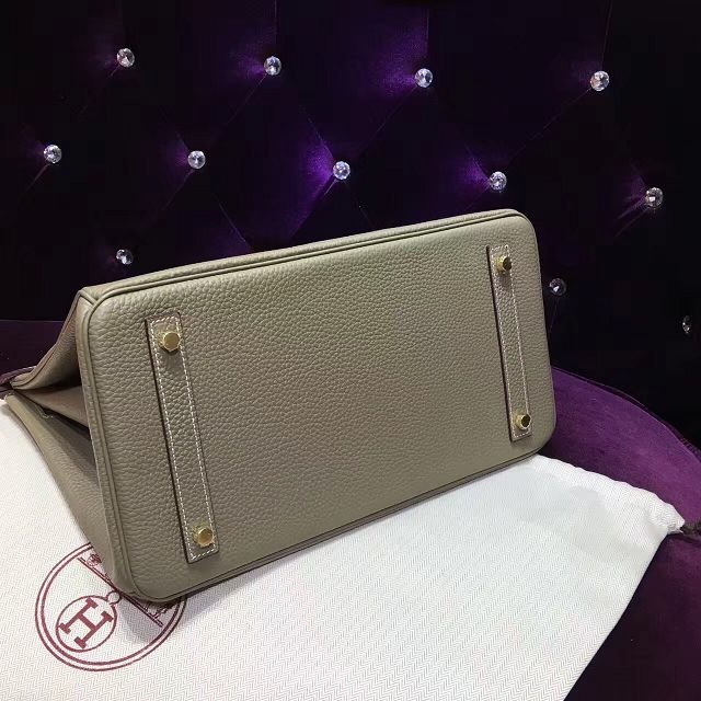 Hermes top togo leather birkin 35 bag H35-2 gray