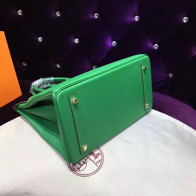 Hermes top togo leather birkin 35 bag H35-2 green