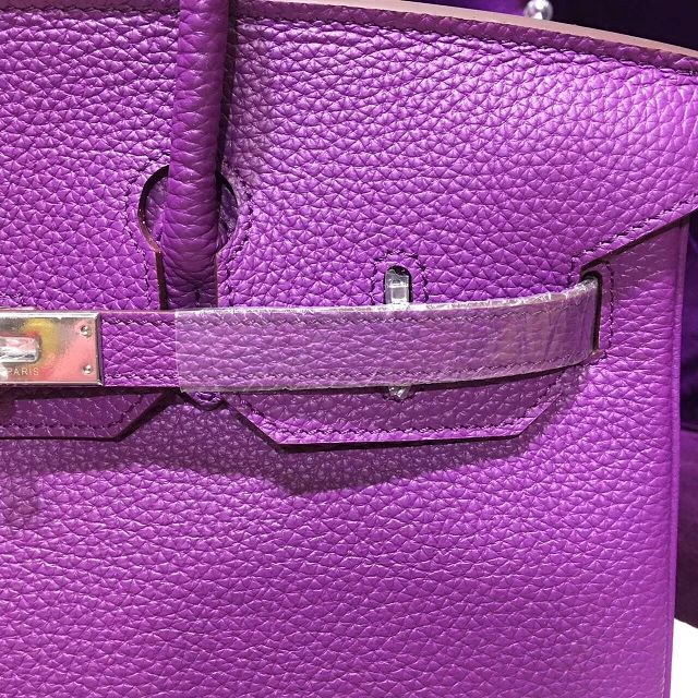 Hermes top togo leather birkin 35 bag H35-2 purple