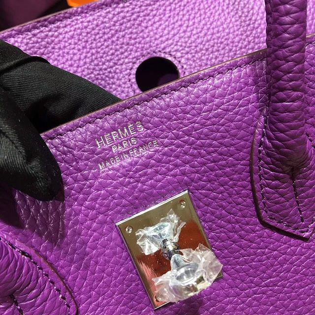 Hermes top togo leather birkin 35 bag H35-2 purple