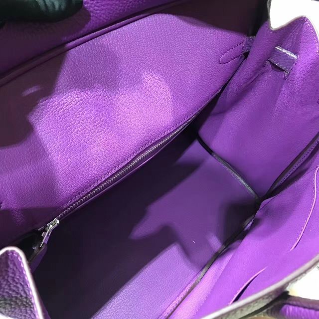 Hermes top togo leather birkin 35 bag H35-2 purple