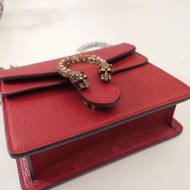 GG original leather dionysus mini shoulder bag 421970 red
