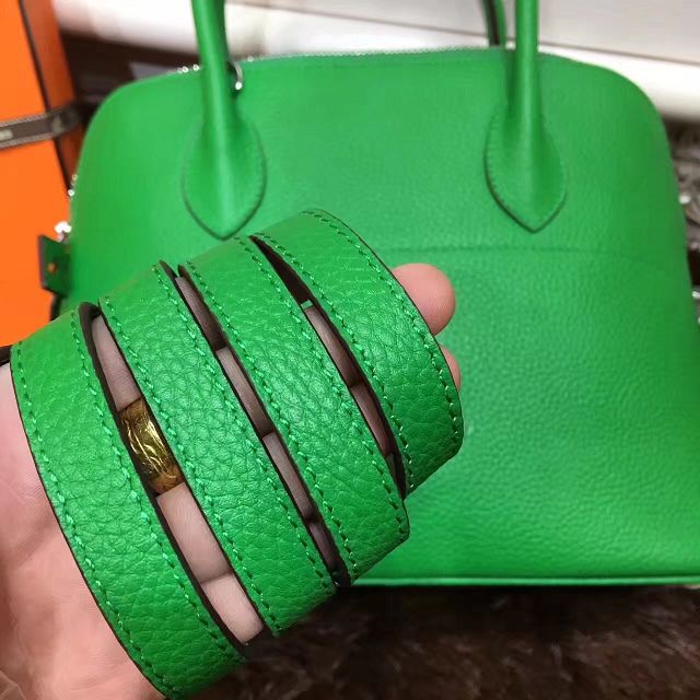 Hermes calfskin medium bolide 31 bag B31 green