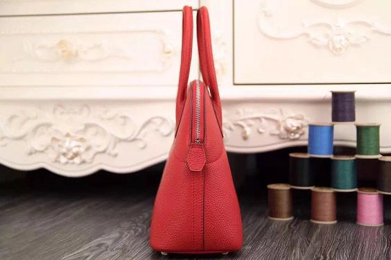 Hermes calfskin medium bolide 31 bag B31 red