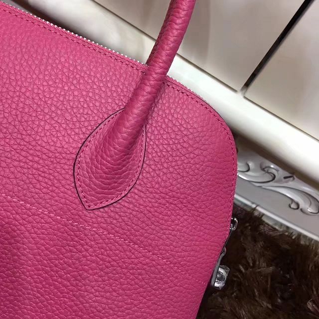 Hermes calfskin medium bolide 31 bag B31 rose red