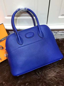Hermes calfskin medium bolide 31 bag B31 royal blue