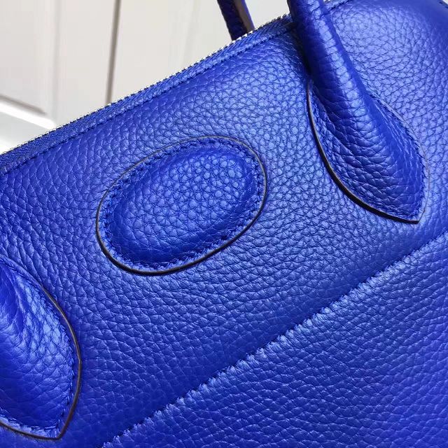 Hermes calfskin medium bolide 31 bag B31 royal blue