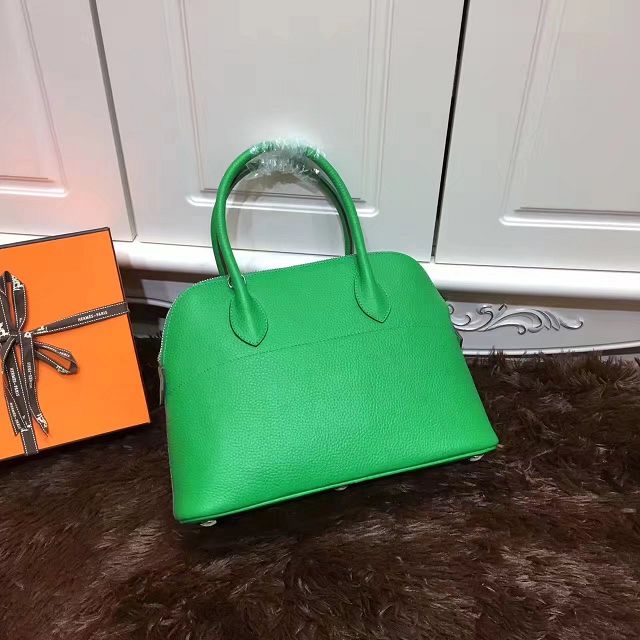 Hermes calfskin small bolide 27 bag B27 green