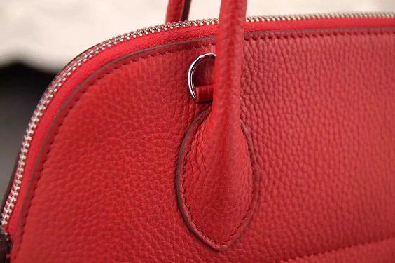 Hermes calfskin small bolide 27 bag B27 red