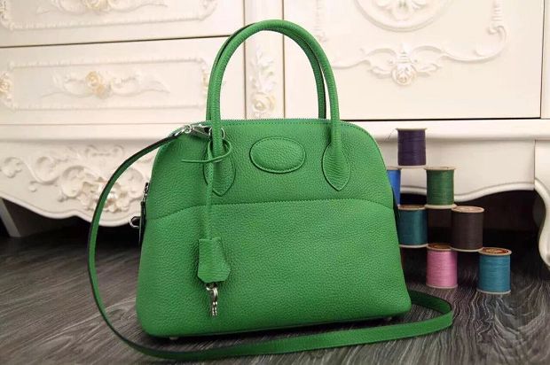 Hermes original togo leather medium bolide 31 bag B031 green