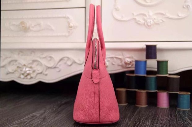 Hermes original togo leather medium bolide 31 bag B031 pink