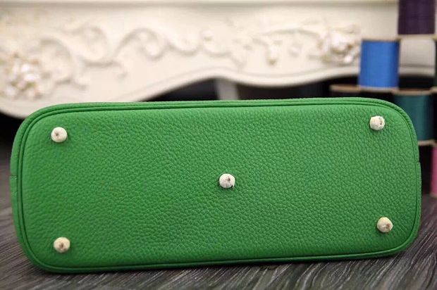 Hermes original togo leather small bolide 27 bag B027 green