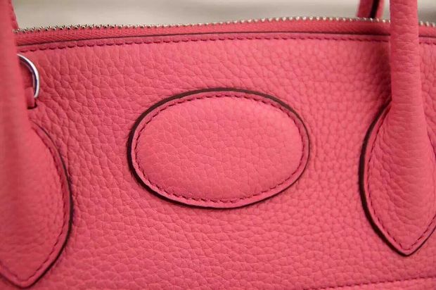 Hermes original togo leather small bolide 27 bag B027 pink