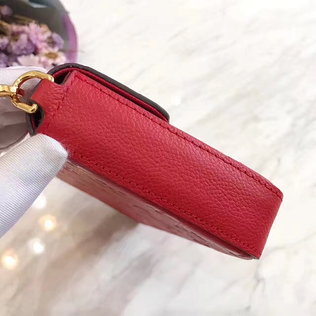 Louis vuitton original monogram empreinte pochette felicie M64065 red