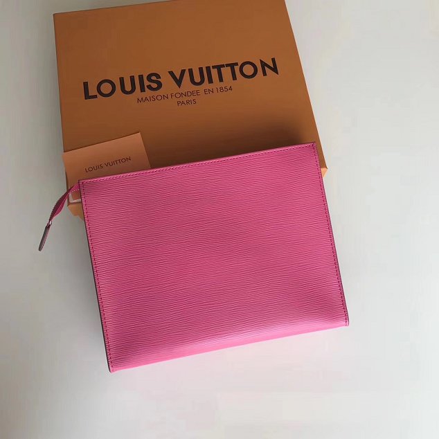 Louis Vuitton epi leather toiletry pouch 26 M41085 peach red