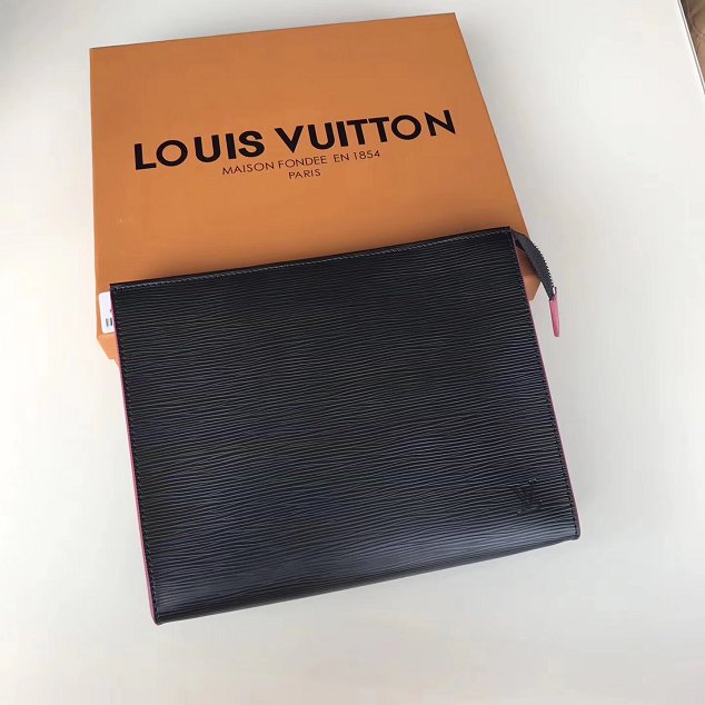 Louis Vuitton epi leather toiletry pouch 26 M67184 black&rose