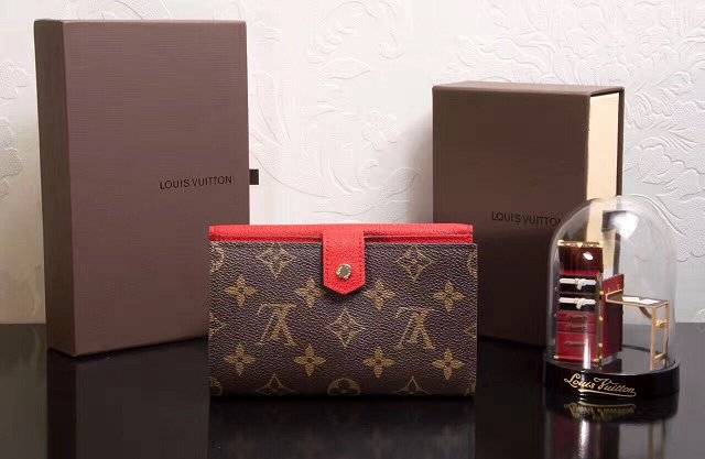 Louis Vuitton monogram canvas pallas wallet M60140 red