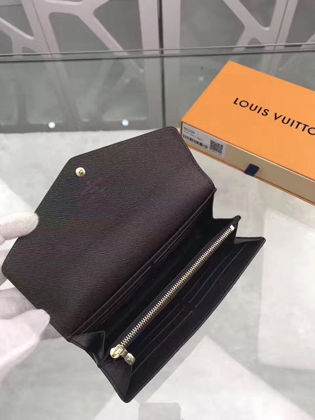 Louis vuitton damier ebene sarah wallet N63209