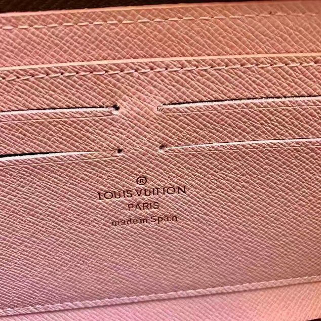 Louis vuitton monogram canvas clemence wallet m61796 pink