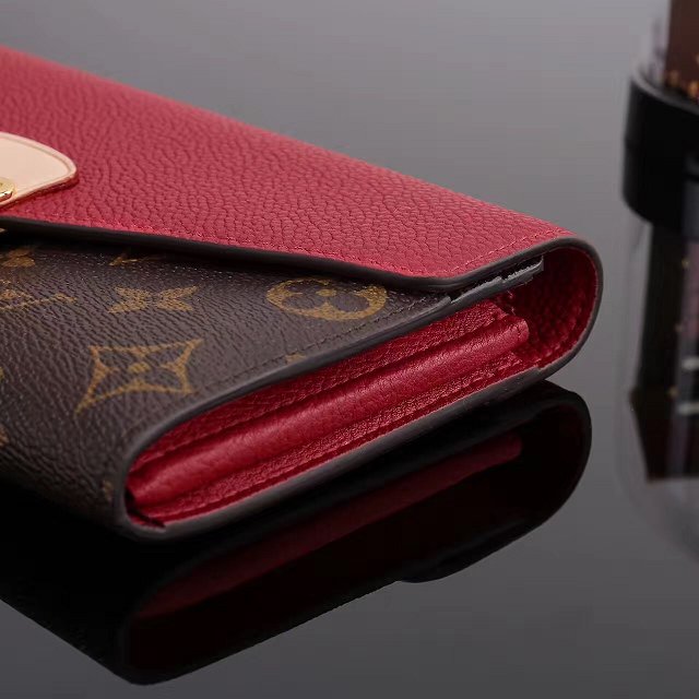 Louis vuitton monogram canvas pallas wallet M58414 red