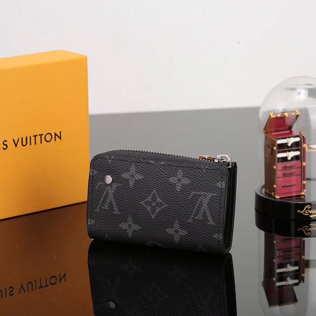 Louis vuitton monogram eclipse car key case M64430 black