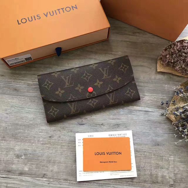 Louis Vuitton monogram canvas emilie wallet M62011 orange