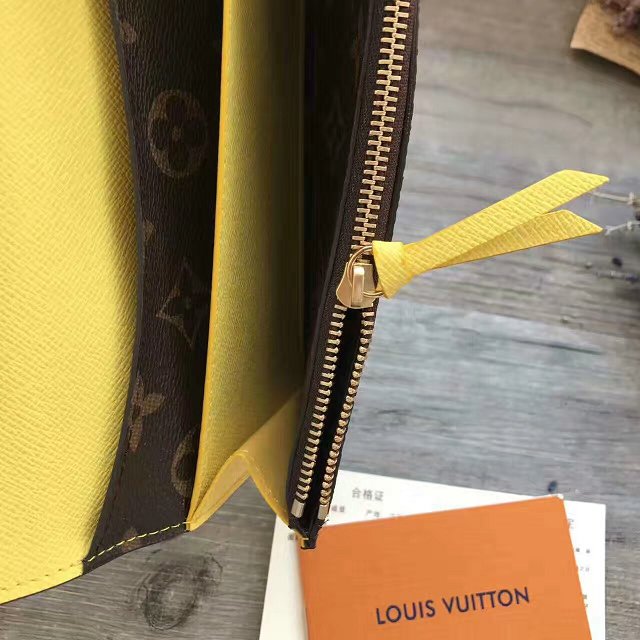 Louis Vuitton monogram canvas emilie wallet m64301 yellow