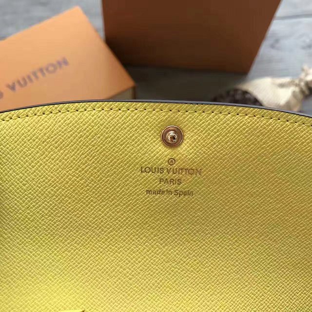 Louis Vuitton monogram canvas emilie wallet m64301 yellow