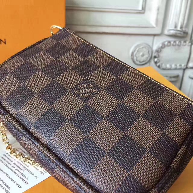 2017 louis vuitton origianl damier ebene mini pochette accessoires N58009