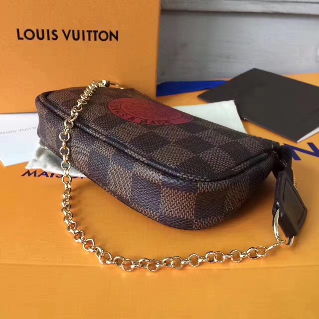 2017 louis vuitton origianl damier ebene mini pochette accessoires N58009