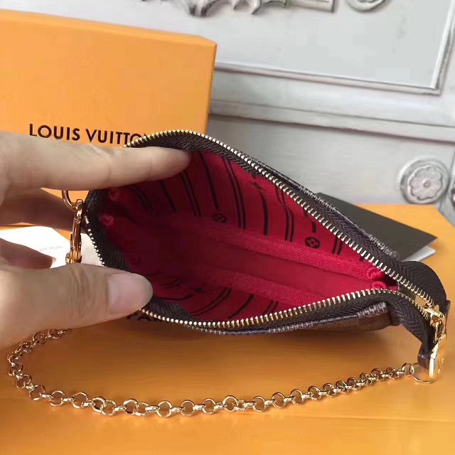 2017 louis vuitton origianl damier ebene mini pochette accessoires N58009