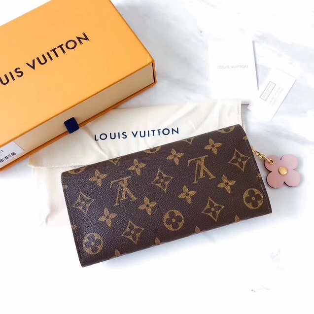 Louis vuitton monogram canvas emilie wallet M64202 pink