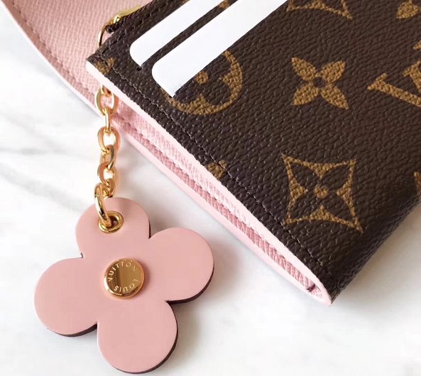 Louis vuitton monogram canvas emilie wallet M64202 pink