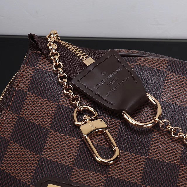 Louis vuitton damier ebene eva clutch purse N55213