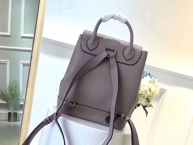 2018 louis vuitton original calfskin lockme backpack M41814 gray