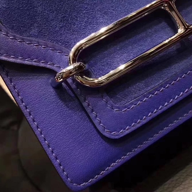  Hermes original swift leather roulis bag R018 electric blue