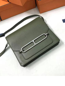 Hermes original swift leather roulis bag R018 olive
