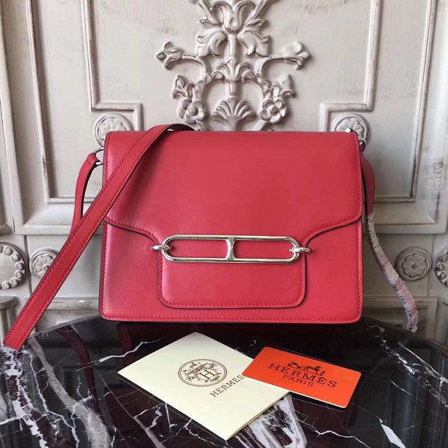 Hermes original swift leather roulis bag R018 red