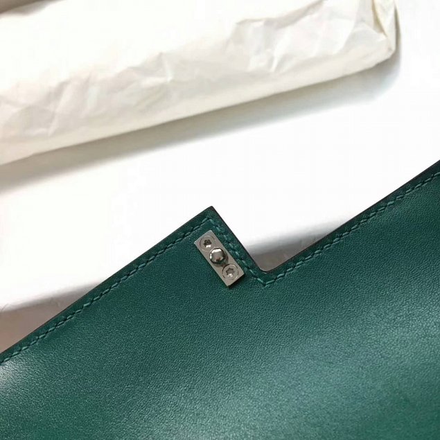 Hermes original epsom leather verrou chaine bag V23 vert fonce