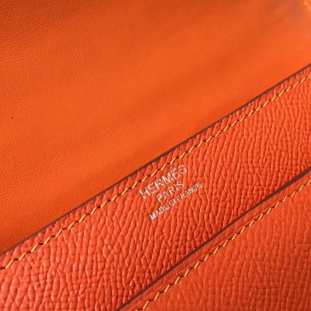 Hermes original epsom leather verrou chaine bag V23 orange