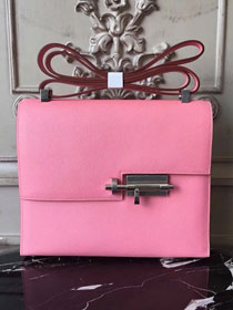 Hermes original epsom leather verrou chaine bag V23 pink